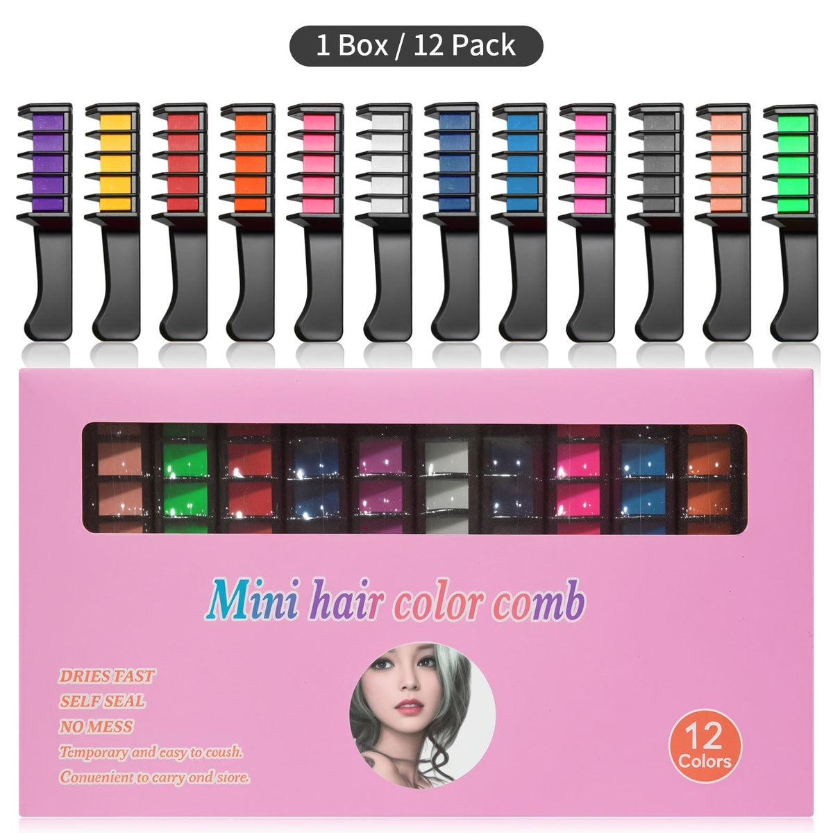 ⏳Black Friday Sale!🚨 Lowest Price Ever, Don't Miss Out! 🌈Festive Fun Hair Chalk Combs