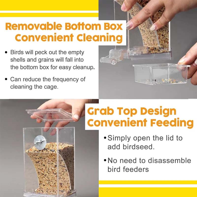 🐦Automatic No-Spill Transparent Bird Feeder