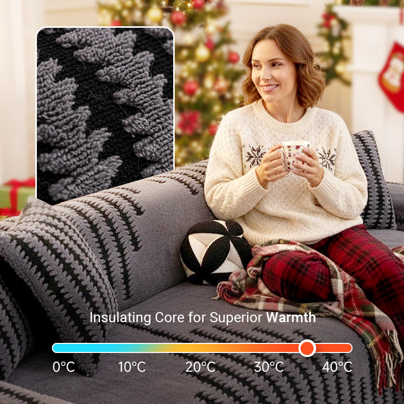 ✨Soft, non-slip plush sofa cover