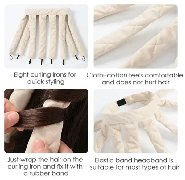 💥HOT SALE💥Sleep-in hairband Heat-free curling tongs🧑‍🦱🥰
