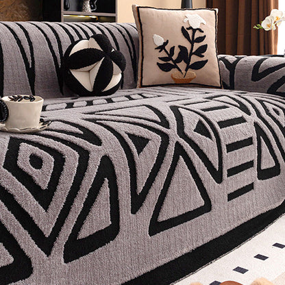 ✨Soft, non-slip plush sofa cover