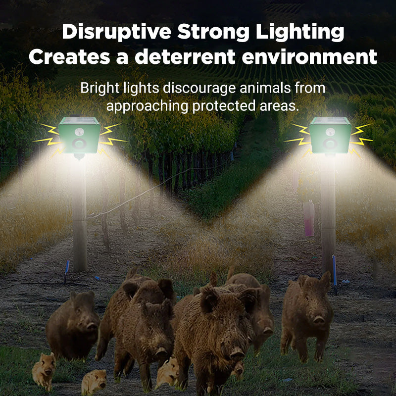 🔥HOT SALE🔥Beast Repellent Solar Warning Lights with Loud Volume