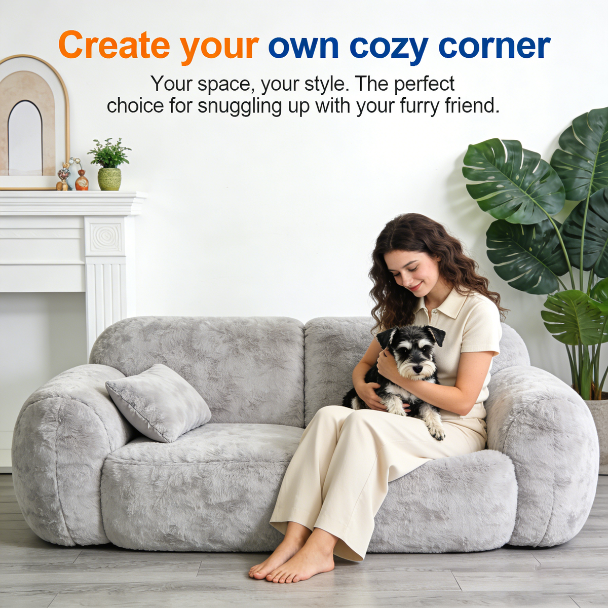 ⏳Time-Limited Special⏰Plush, soothing pet sofa with removable cover🛋️