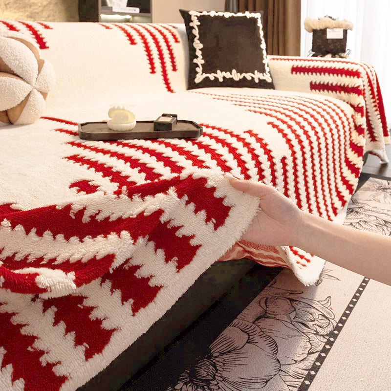 ✨Soft, non-slip plush sofa cover