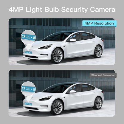 🔥All-New Upgrade✨4MP Light Bulb Security Camera 5G&2.4GHz Wireless Outdoor Indoor Camera with Night Vision