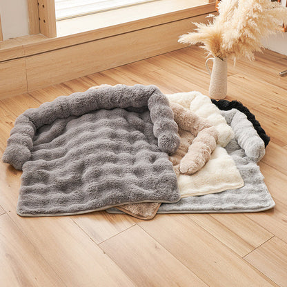 📢📢50%  OFF !! ⏰Thickened Warm Non-Slip Pet Bed with Edge