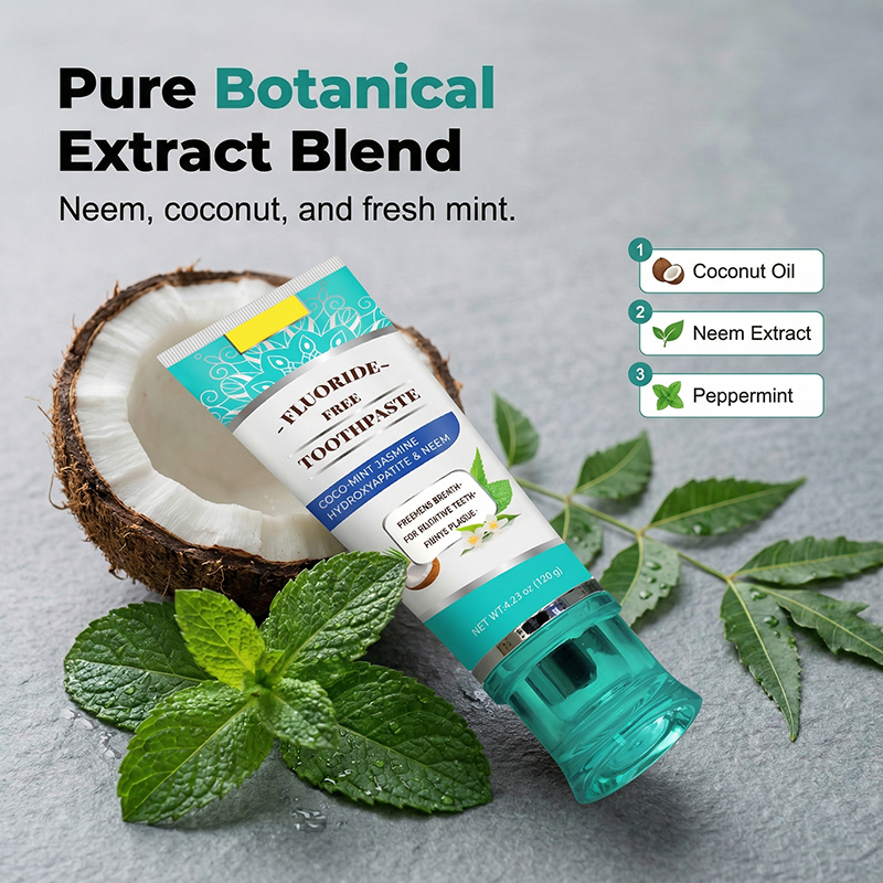 🥥💜Natural Coco-Mint & Neem Toothpaste
